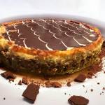 Baked Cheesecake with Chocolate Ganache