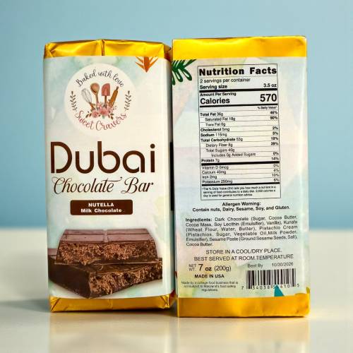 Dubai Chocolate NUTELLA Bar
