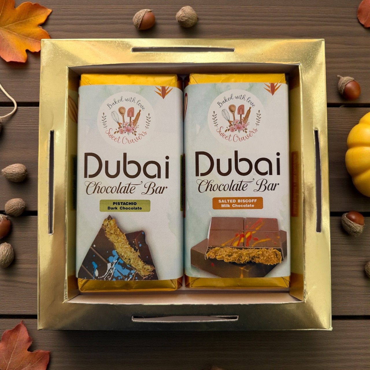 Dubai Chocolate Pack of 2 - Dark Pistachio & Biscoff