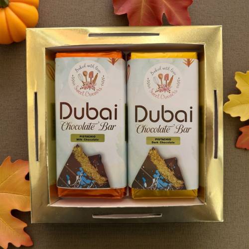 Dubai Chocolate Pack of 2 - Milk & Dark Pistachio