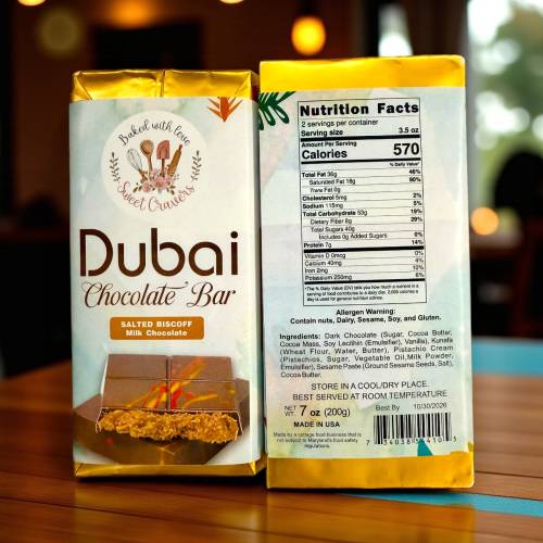 Dubai Chocolate SALTED BISCOFF Bar