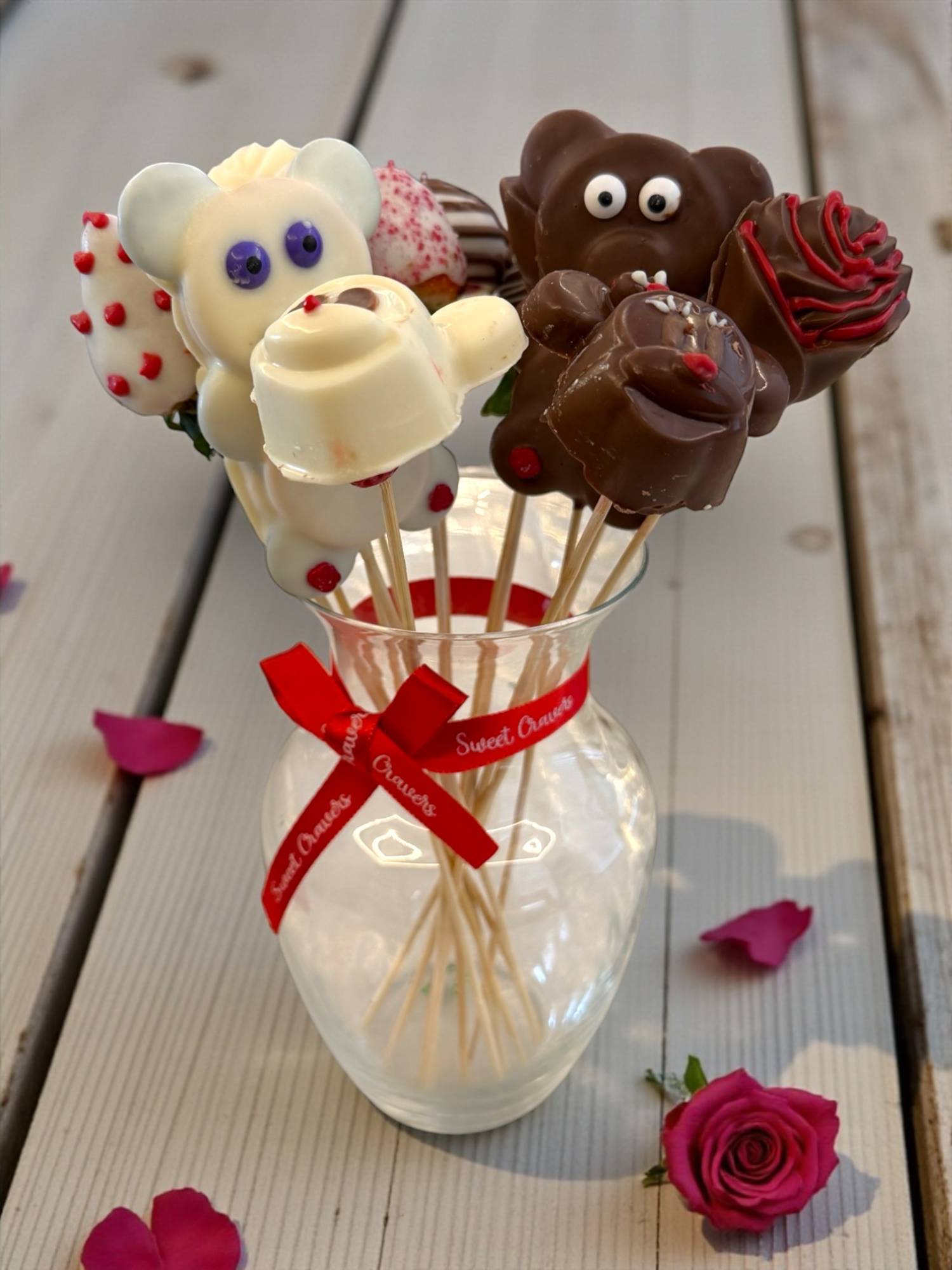 Love Story Chocolate Strawberry Bouquet